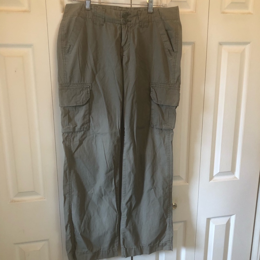 Lucky Brand Olive Utility Wide-Leg Cargo Pants
